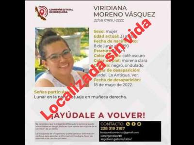 Se confirma muerte de la joven desaparecida Viridiana Moreno Vázquez