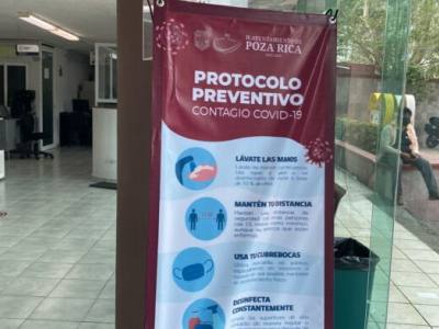Cierran oficinas del Ayuntamiento de Poza Rica por covid